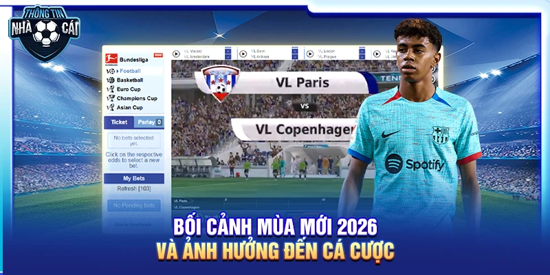 Bối cảnh mùa mới 2026 và ảnh hưởng đến cá cược