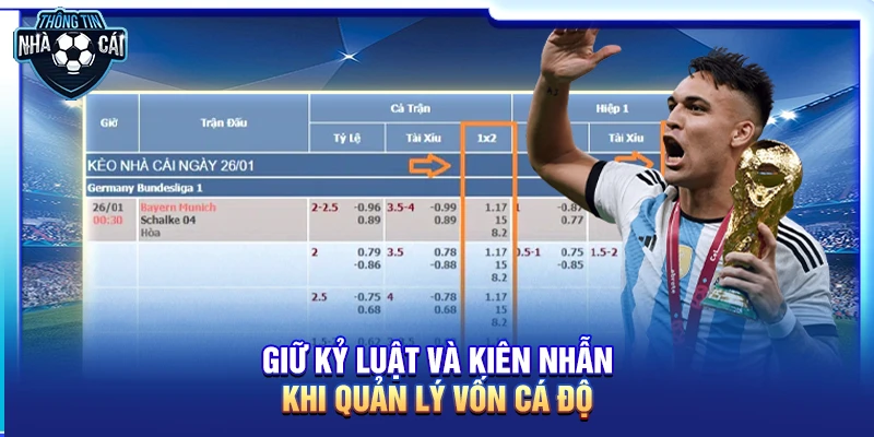 Giữ kỷ luật và kiên nhẫn khi quản lý vốn cá độ